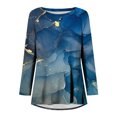 thumbnail image 5 of Besolor Hauts à Manches Longues pour Femmes Chic Décontracté Chandails à Col Rond Manches Longues Tuniques Amples et Fluides pour Porter avec des Leggings Multicolore 15, 5 of 5