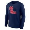 thumbnail image 2 of Men's Navy Ole Miss Rebels Logo Long Sleeve T-Shirt, 2 of 3
