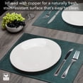 thumbnail image 2 of CounterArt Turquoise Faux Leather Placemat Infused with Copper 4 Pack, 2 of 6