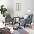 thumbnail image 3 of Daisy Modern Wood Accent Chair, Grey (Set of 2), 3 of 5