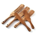 thumbnail image 5 of Wooden Spurtles Set (10Pcs) - Teak Wood Kitchen Tools Heat Non Stick Cookware for Stirring & Mixing, 5 of 7