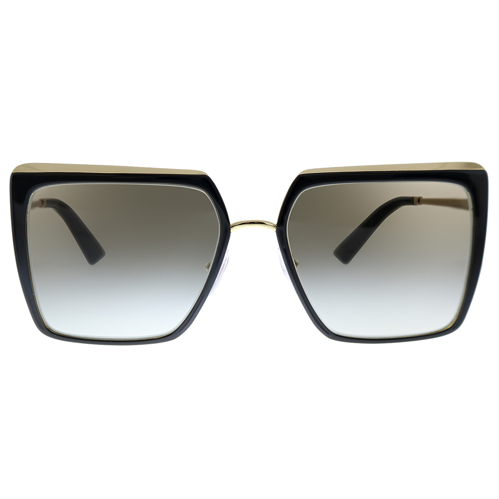 Prada PR 58WS Metal Womens Square Sunglasses Black Pale Gold 57mm Adult - image 2 of 3