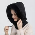 thumbnail image 5 of Máscara de esquí multifuncional para mujer, color negro, cálida máscara de forro polar resistente al viento, traje de esquí de invierno, motocicleta al aire libre, montañismo, camping, senderismo, 5 of 5