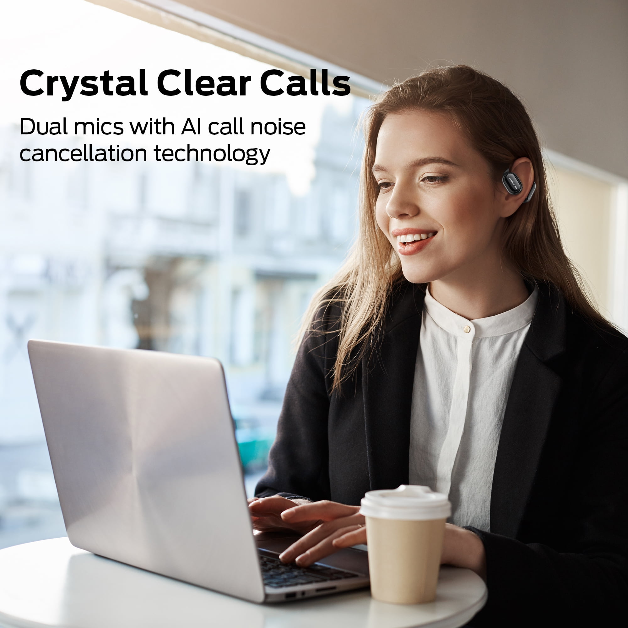 Monster Open Ear Headphones, Bluetooth 5.3 Wireless Headphones with Earhooks, Immersive Stereo Sound by Dual Large Driver, Clear Talk, 30H Playtime,Waterproof Sport Earbuds for Running