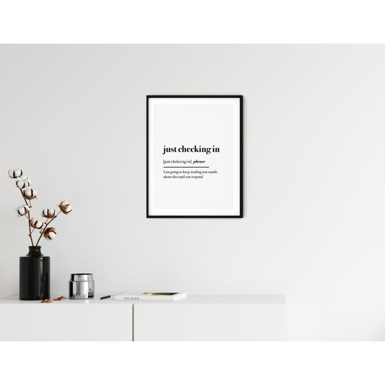 Haus and Hues Funny Quotes for Home Office Decor - Funny Home Decor & Office Wall Decor for Women Funny Work from Home Office Unframed 12x16