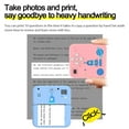 thumbnail image 3 of Pocket Photo Printer Wireless Thermal Label Printer 1080P Instant Print Camera Compatible with iOS Android Smartphone Built-in Battery with 3 Rolls Printer Paper for Travel List Study Note Work Memo, 3 of 9