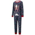 thumbnail image 4 of Hirigin Family Matching Christmas Pajamas, Baby Romper/Santa Print Long Sleeve Tops and Long Pants Sleepwear Set, 4 of 9