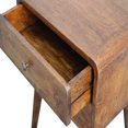 thumbnail image 4 of Chestnut Solid Wood Night Table | Versatile for Home Use, Like Holding Drinks | Solid Mango Wood Material | Curved Design for Space - Saving, 4 of 5