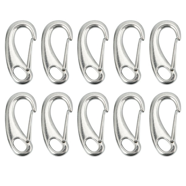 Spring Snap Rope Hook,10pcs 30mm Heavy Duty Marine Grade Flag Pole Snap  Hooks Stainless Steel Boat Clipsfor Ropes Tried and Trusted 