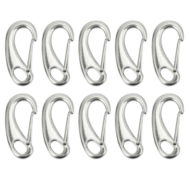 Dispositif de Verrouillage Rapide de Lien, 50mm Ressort Clips de Crochet d'Accrochage en Acier Inoxydable pour le Sac à Dos de Porte-Clés pour la Gymnastique de Randonnée d'Escalade