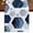 Blue, variant on Turquoise Marble 36 Inch Table Runner, Gold White Geometric Hexagon Modern Farmhouse Dresser Scarf Cotton & Linen Tablerunner for Dining/Kitchen Island/Holiday Party Décor Small 13" x 36"