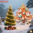 thumbnail image 3 of Metal Hanging Christmas Tree Wind Spinner - Festive Garden Decoration with Colorful Origami Crane Design Perfect for Yard & Patio, 3 of 7