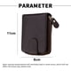 thumbnail image 2 of Cartera con tarjetero para mujeres/hombres, cartera pequeña de cuero con cremallera y ventana de identificación, 2 of 5