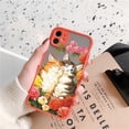thumbnail image 1 of Funda de teléfono con Gato y flores para iPhone, carcasa trasera dura y suave a la moda para modelos 14 Pro Max, 11, 12 Pro, 13Pro Max, XS Max, XR, X, 8, 7Plus, SE Fivean unisex, 1 of 2