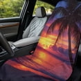 thumbnail image 2 of XYZCANDO Palm Tree Car Seat Cover Towel Sunset Waterproof Sweat Towel Bucket Seat Covers Sweatproof Yoga Towels Blanket with Storage Bag Universal Fit for Cars SUV Sedans, 2 of 7