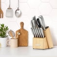 thumbnail image 6 of 15-Piece Stainless Steel Kitchen Knife Set with Built-in Sharpener – Ultra Sharp, Rust-Resistant Knives in Natural Wood Block, 6 of 6
