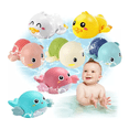 thumbnail image 1 of 7pza Juguetes De Baño Para Bebes Tortugas + Delfín + Pato Agua, 1 of 6