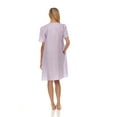 thumbnail image 4 of Lati Fashion Women Short Sleeve Nightgown Zipper Front, Regular and Plus Size, 4 of 4