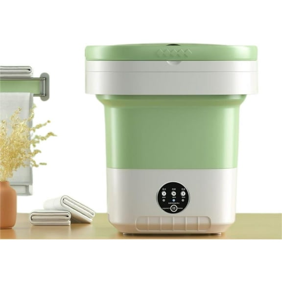 12L mini portable washing machine with foldable design and 3 cleaning modes