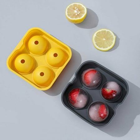 

Daylightpeach Large Sphere Ice Mold with Lid Ice Balls - BPA Free Easy To Fill Round Silicone Ice Tray Perfect Spheres Craft Ice Maker for Whiskey Cocktails