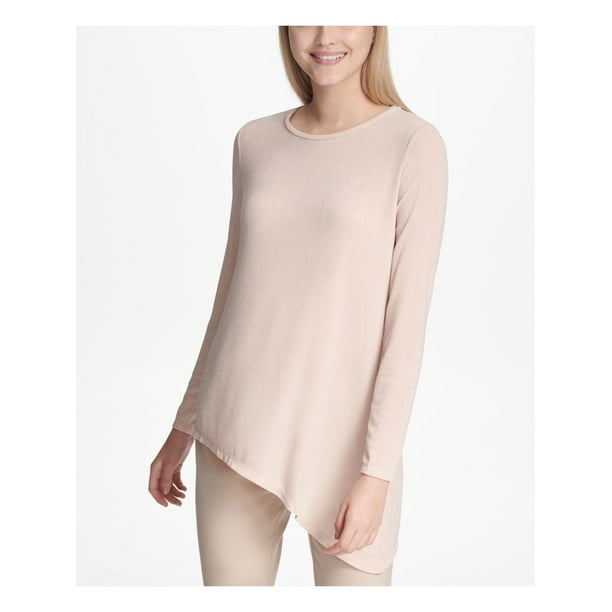 bedrijf Beter Leggen CALVIN KLEIN $59 Womens New 1432 Pink Asymmetrical Metallic Long Sleeve Top  M - Walmart.com