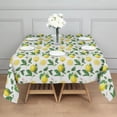 thumbnail image 3 of Yellow Lemon Fruit Slices White Pattern Square Tablecloth,Waterproof Square Table Cover,Wipeable Spillproof Washable Table Cover for Home Kitchen Party Decor 60"x60"(152x152cm), 3 of 6