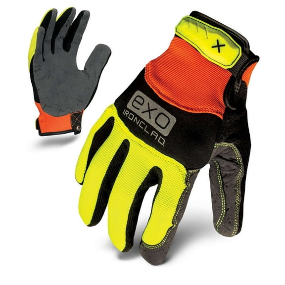 Ironclad Medium Yellow/Orange EXO Hi-Viz Pro Shop Gloves P/N EXO-HVP-03-M