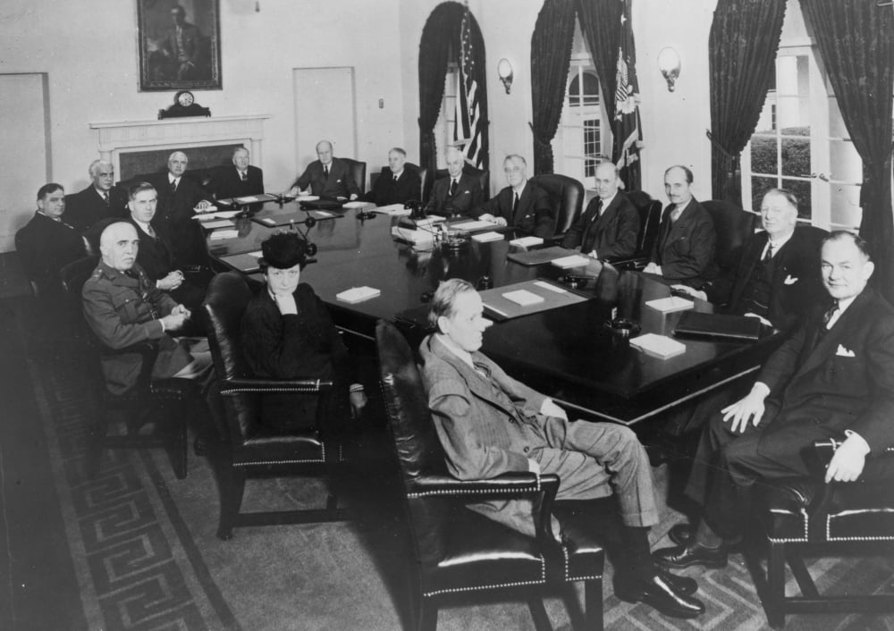 President Roosevelt Meeting With His War In Washington History
