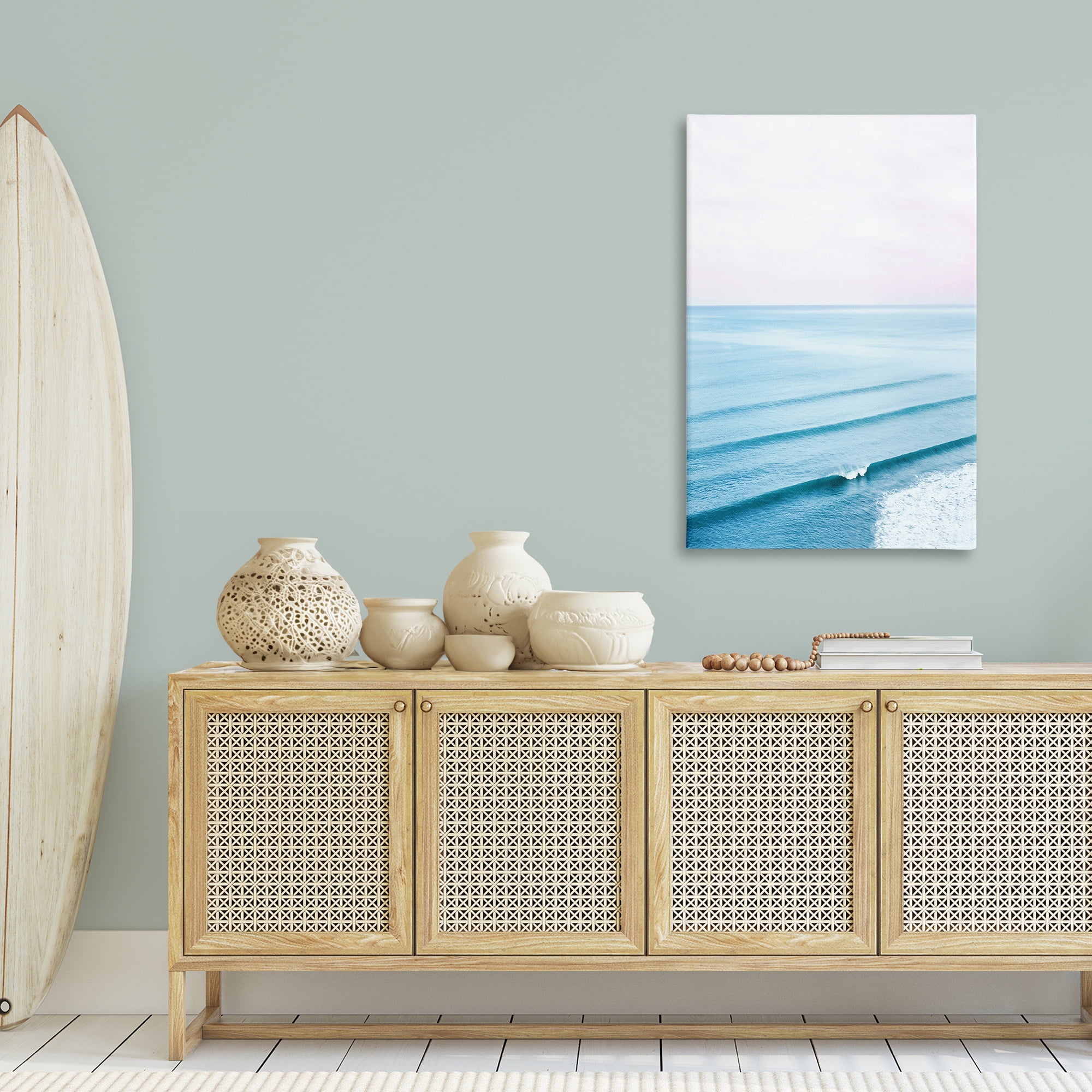 Stupell Industries Coastal Breaking Wave Nautical & Beach Photography Wrapped Canvas Art Print Wall Art, 30 x 45