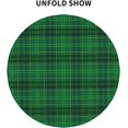 thumbnail image 2 of St Patricks Day Tablecloth Round 60 Inch Green Round Tablecloth Washable Polyester Green Buffalo Plaid Decorative Table Cloth Table Covers for Home Kitchen Dining Table Outdoor Party Patio, 2 of 6