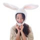 thumbnail image 1 of Sombrero con capucha y orejas de felpa para hombre y mujer, accesorio para disfraz de conejo, Cosplay oriental, accesorios para fiesta de Halloween, 1 of 4