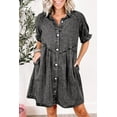 thumbnail image 1 of FOLUNSI Chic Denim Dress: Vintage Wash, Youthful Flair, 1 of 8