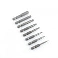 thumbnail image 4 of Gegong 8pcs,8pcs 50mm 1/4 Inch Hex Shank Mag Netic Hex Head Screwdriver Bits H1.5-H8, 50mm, 4 of 7