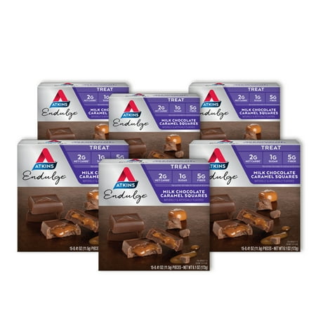 Atkins Endulge Milk Chocolate Caramel Squares, 30 Ct (Treat) - Walmart.com