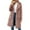 Pink, variant on dGslk Women’s Long Sleeve Faux Fur Leopard Print Open Front Coat Mid Length Warm Outerwear Jacket with Pockets and Hood Brown S