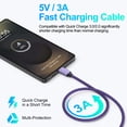 thumbnail image 2 of Charger Block 2 Pack, Type C Charger Fast Charging with 6FT USB C Cable, Type C Block USB C Charging Box Brick Cube Power Station Android Phone Charger Compaitble for iPhone Samsung Android, Purple, 2 of 8