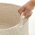 thumbnail image 5 of mDesign Casual Woven Cotton Rope Bathroom Basket with Handles, Set of 3, Brown, 5 of 8