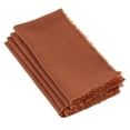 thumbnail image 1 of Saro Lifestyle Servilletas de mesa de lino con flecos (juego de 4) Terracota 20"", 1 of 3