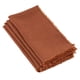 thumbnail image 1 of Saro Lifestyle Servilletas de mesa de lino con flecos (juego de 4) Terracota 20"", 1 of 3