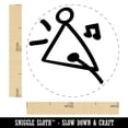 thumbnail image 2 of Triangle Music Instrument Self-Inking Rubber Stamp Ink Stamper - Red Ink - Medium 1 Inch, 2 of 7
