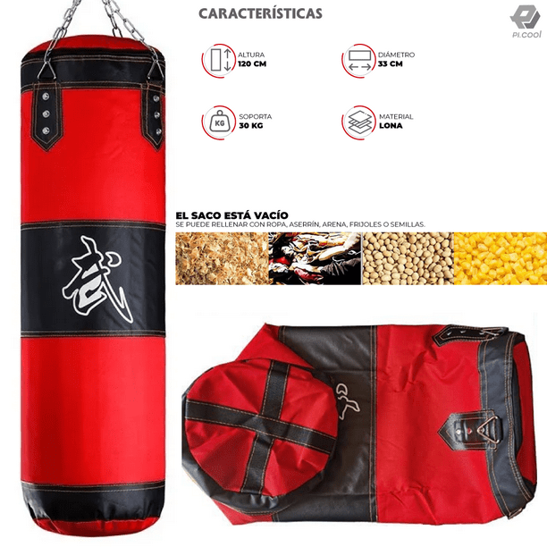 Saco Boxeo Costal Profesional Artes Marciales Uso Rudo 1.2 M JM1733 L Pitipa Saco Costal