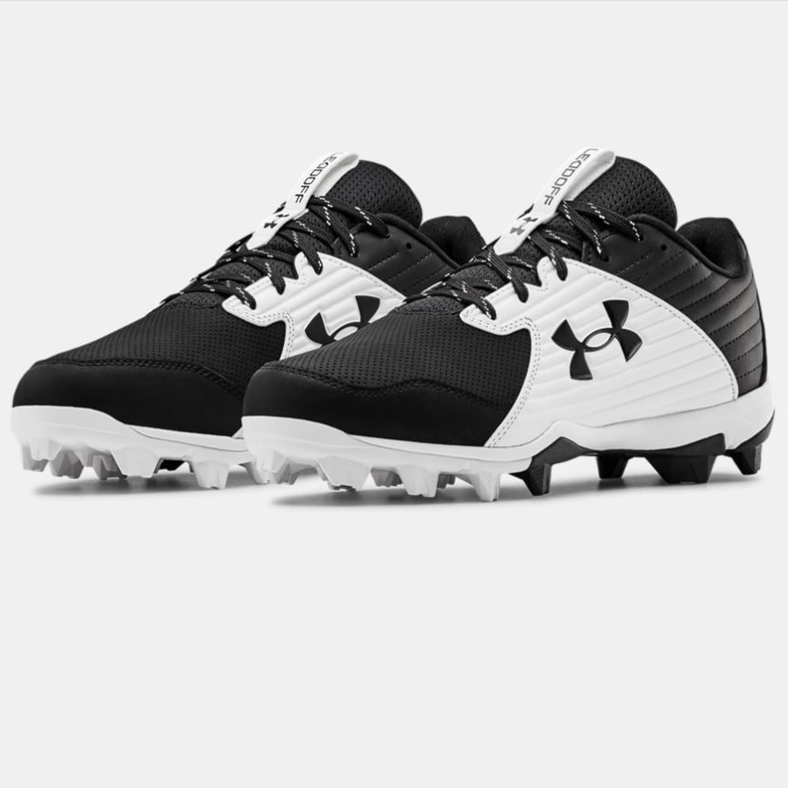 New Men's Under Armour Leadoff Low RM Baseball Cleats Black/White Size 8.5 M 