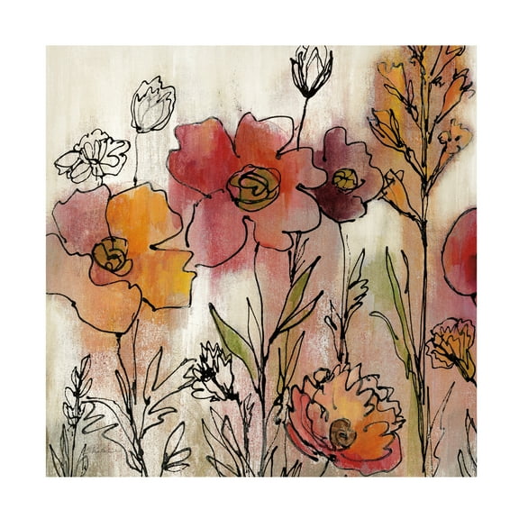 Trademark Fine Art 'Contemporary Botanical Cream II' Canvas Art by Silvia Vassileva