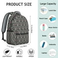 thumbnail image 4 of Boho Chic Vintage Fashion School Backpack with Rustic Home Decor Patterns, Wear-Resistant Material, Adjustable Shoulder Straps, Large Capacity Backpack for Student’ Outdoor Activities, 4 of 6