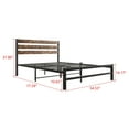 uhomepro Bed Frame with Headboard, Metal Full Size Platform Bed Frame