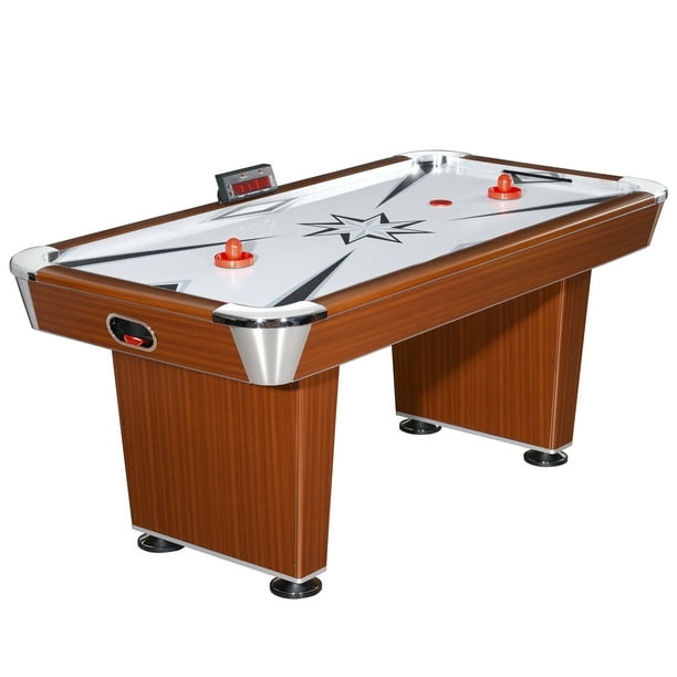 Hathaway Midtown Air Hockey Table, 6-ft, Cherry Wood Finish