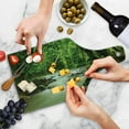 thumbnail image 4 of Rainforest Cutting Board, Tropical Rainforest and Rocky River in Selangor State Malaysia Wildlife, Decorative Tempered Glass Cutting and Serving Board, Wine Bottle Shape, Green Brown, by Ambesonne, 4 of 5