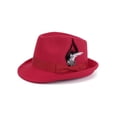 thumbnail image 2 of PULLIMORE Classic Fedora Hats for Men & Women Vintage Style Short Brim Felt Hat Panama Fedora Hats with Bands, 2 of 7