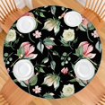 thumbnail image 2 of Round Fitted Tablecloth with Elastic Edges Fits 36"-44" Round Tables Pioneer Colorful Floral Waterproof Table Cover Washable Indoor and Outdoor for Party Kitchen Dinner Banquet Patio Picnic, 2 of 7