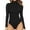Black, variant on PULLIMORE Womens High Neck Tops Bodysuit Turtleneck Long Sleeve Stretchy Bodycon Jumpsuit (XL, Black)